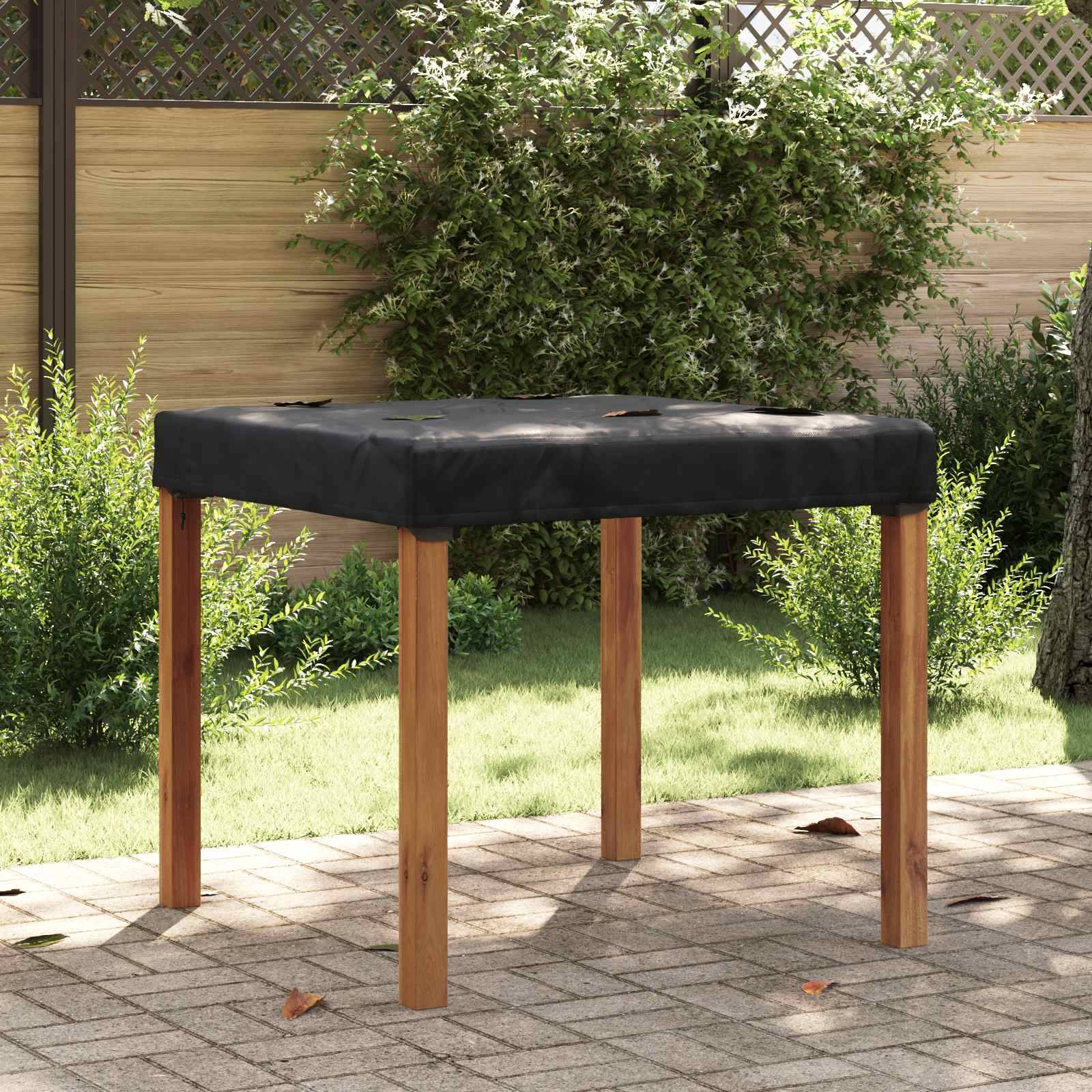 vidaXL Bordskydd Enfärgad Svart 92 x 92 x 15 cm tyg