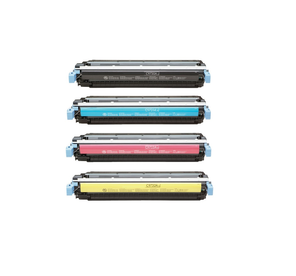 Sampack med 4 styk HP C9730-9731-9732-9733 Kompatibel med HP645. printer. 49000 sider v/5%.