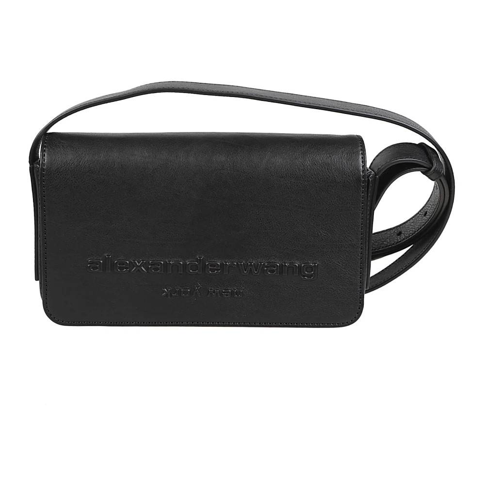 Alexander Wang Punch Flap Crossbody Taske - Tasker - Dame - Sort - ONE SIZE - Bomuld