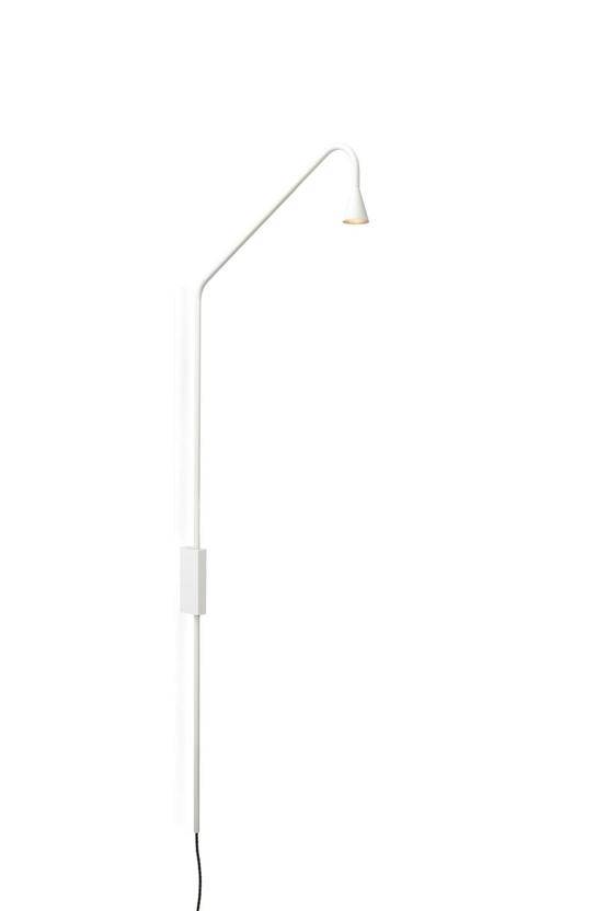 Austere væglampe m. touchdæmp og stik, hvid