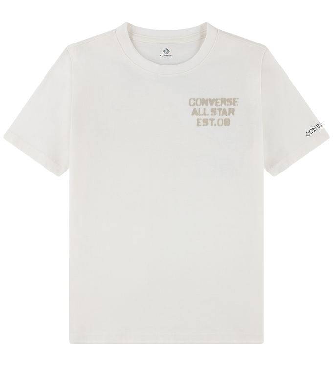 Converse T-shirt - Egret m. Print - Converse - 8-10 år (128-140) - T-Shirt