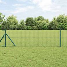 vidaXL Hegnspæl 26 pcs Grøn 3.2 x 3.2 x 100 cm Stål