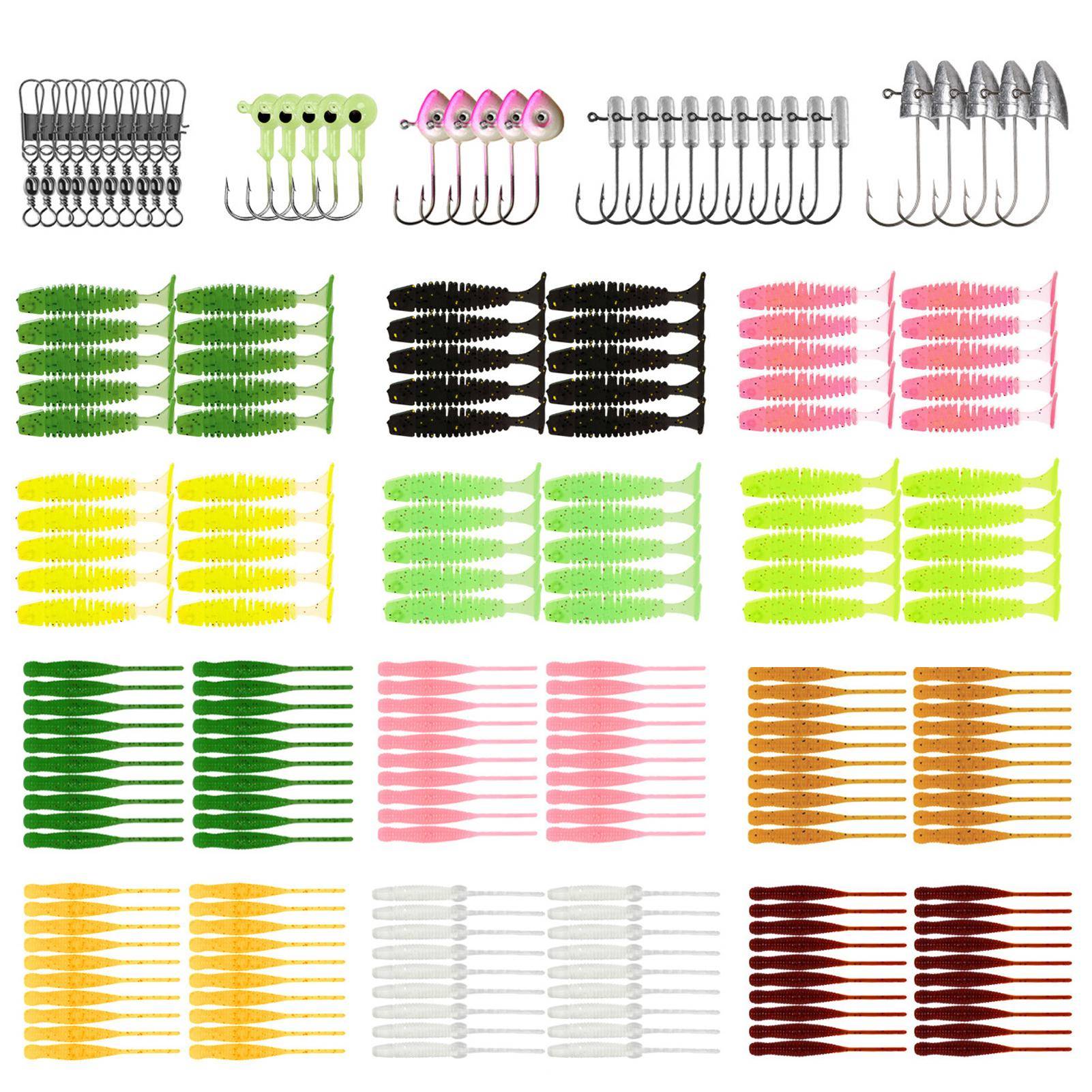 216 st Fiskedrag Kit Set Fiskedrag Beten Lekande Jigkrokar Redskapsset 216pcs