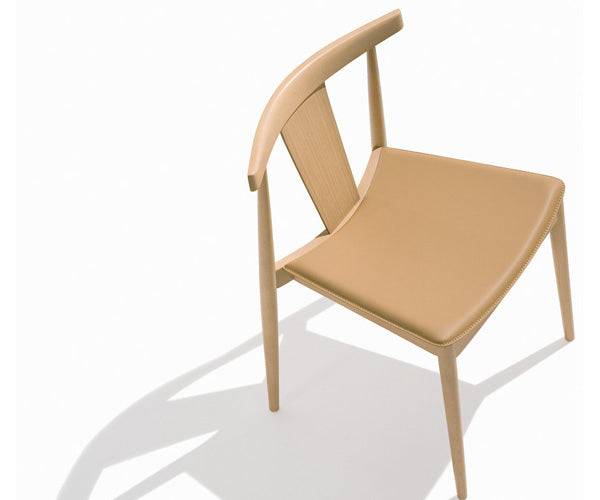 Andreu World Smile stol 0326 - Sort bejds / Sort læder