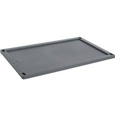 Hay Colour Crate Lid Plasticlarge-charcoal - W:35,5cm x L:54,5cm H:1,14cm Korgar Från Magasin - Charcoal (W:35,5cm x L:54,5cm x H:1,14cm)
