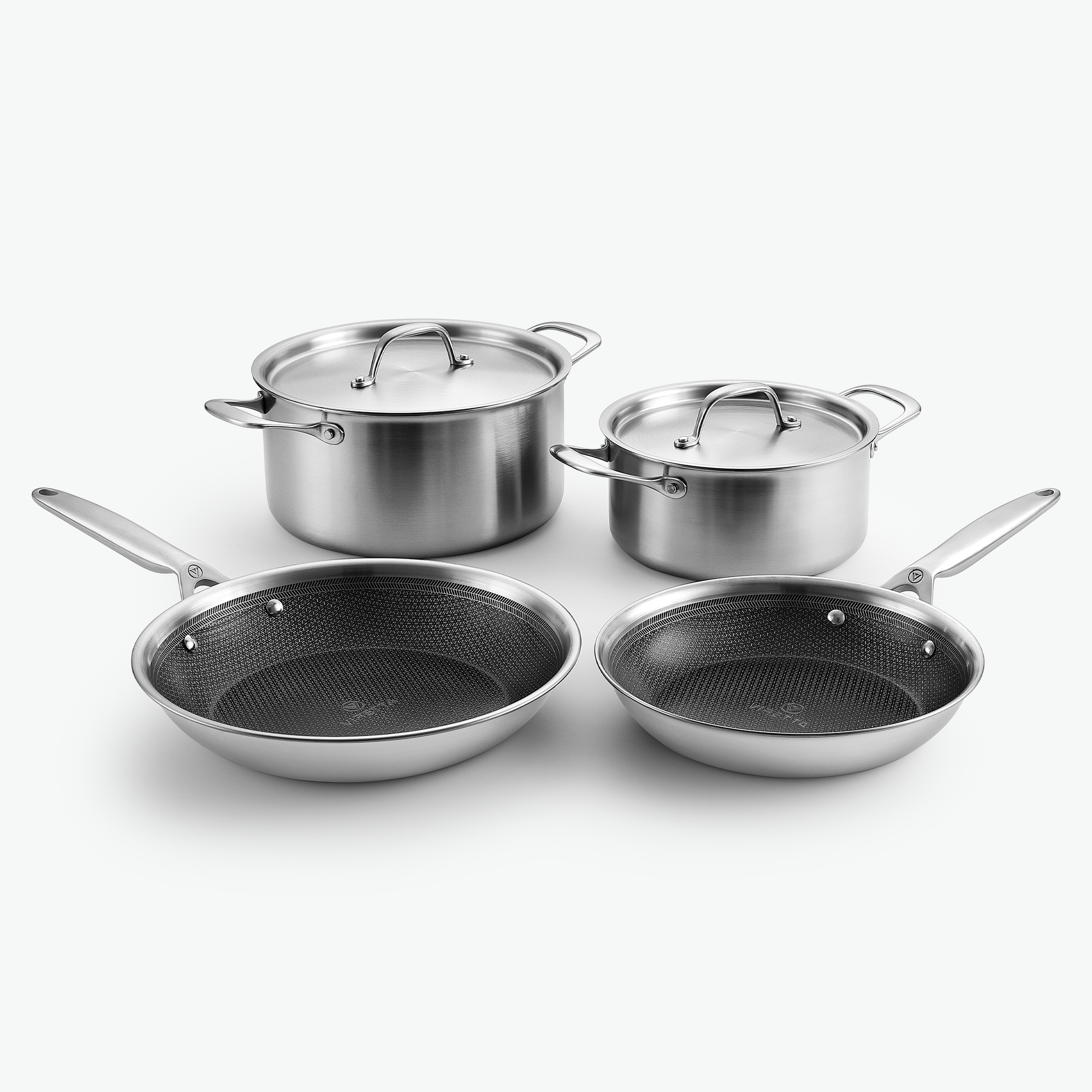 Viretta 3-Ply pande & gryde sæt - Hybrid Essentials Sæt - 4 dele / Rustfrit stål