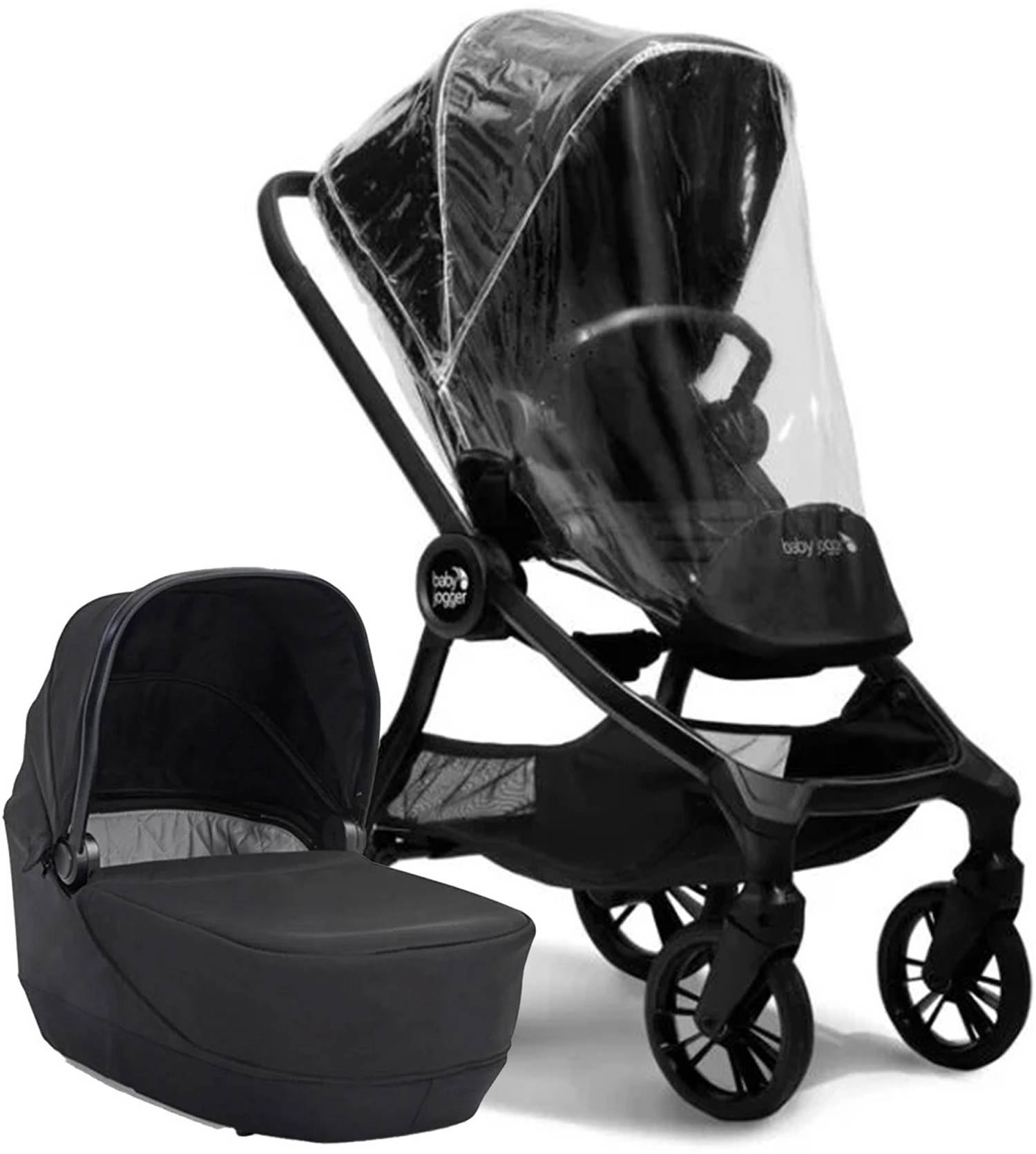 Baby Jogger City Sights Duovogn inkl. Regnslag, Rich Black