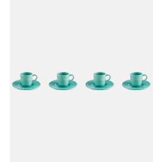 Bordallo Pinheiro Fantasia set of 4 espresso cups and saucers