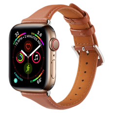 Apple Watch 44mm Læderrem i brun - til Serie 5