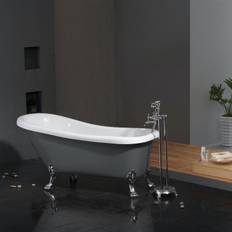 Potebadekar Bathlife Ideal 1530 mm Grå/Krom