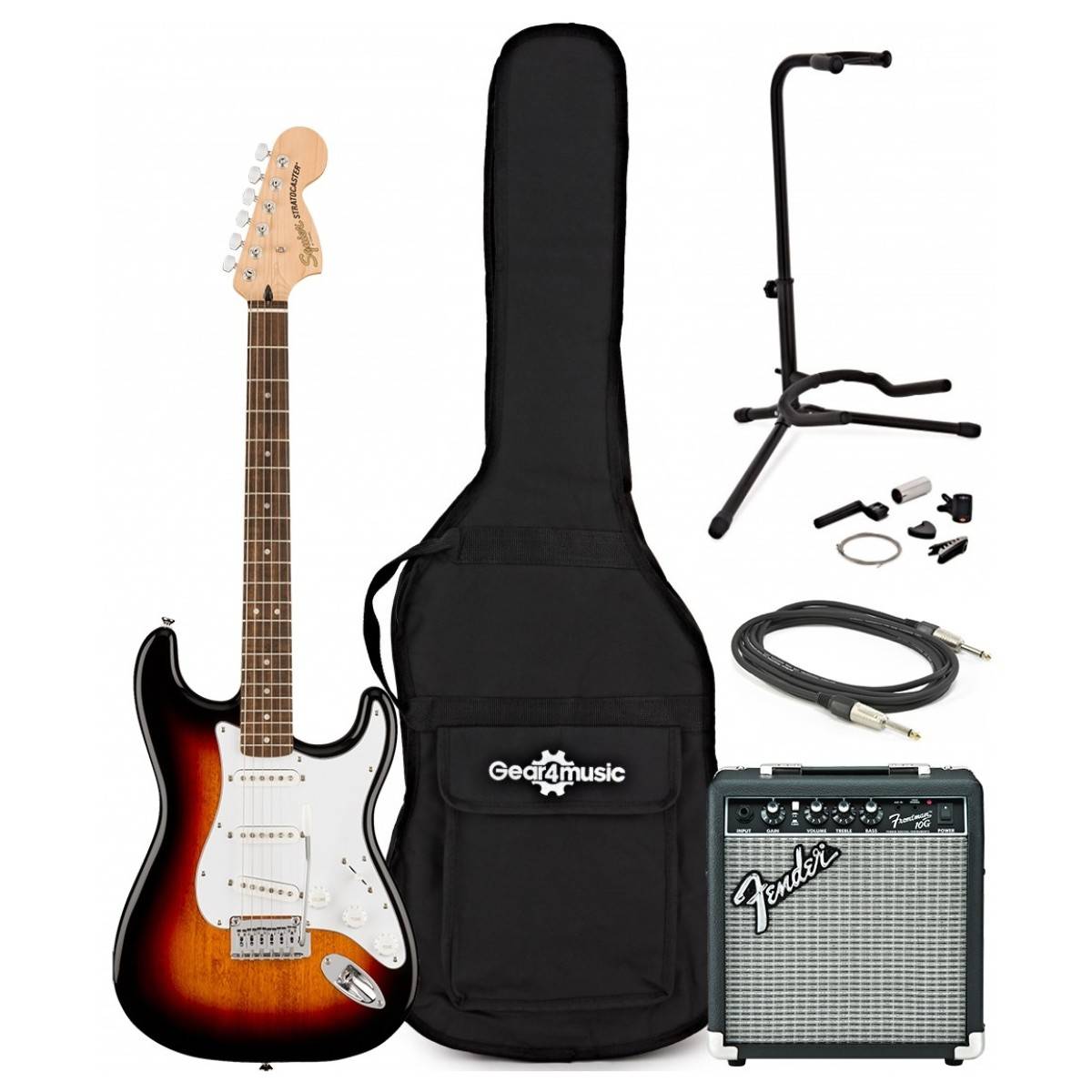 Squier Affinity Stratocaster Paket med gratis 3 månaders Fender Play