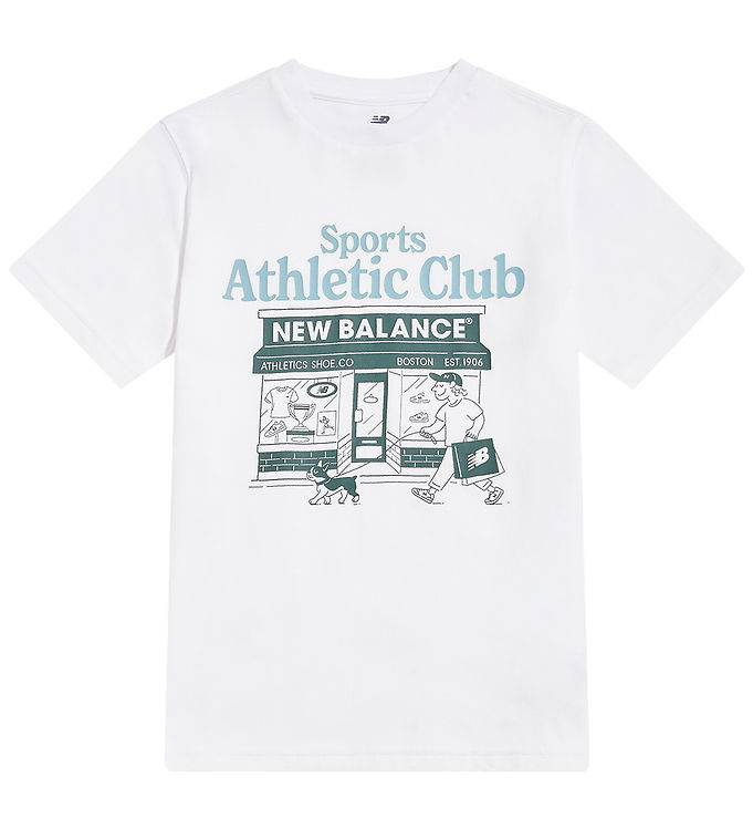 New Balance T-shirt - OBS! Bright White m. Tryck - New Balance - 15-16 år (170-176) - T-shirt