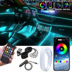 Bilinteriørlys, 8m bil LED-lysstribe, 5v autointeriør LED-strip, velegnet til alle bilmodeller omgivende lys, Fonepro