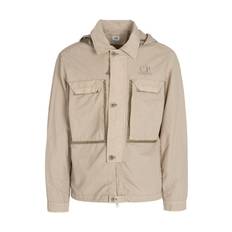 CP COMPANY FLATT NYLON GOGGLE JACKET Size: XXL, colour: BIEGE