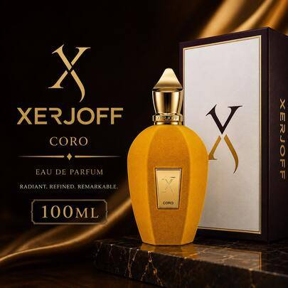 Lattafa Xerjoff Coro parfym 100 ml, långvarig citrus, blommig, bärnsten och mysk, lyxig unisex Eau de Parfum