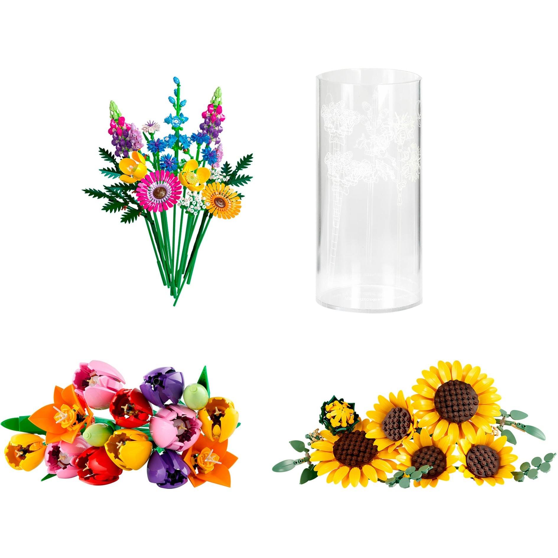 LEGO Botanicals Sommerbuket – 3 byggesæt med vase - Forventet levering: 8 hverdage
