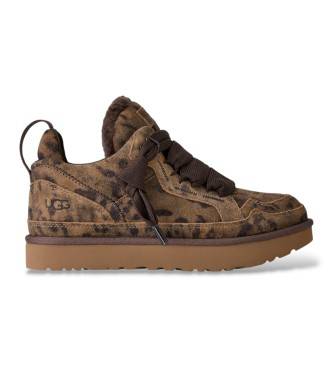 UGGtil kvinder. 1187485 Lowmel Spotted brune lædersko (39), Fast, Blonder, Casual
