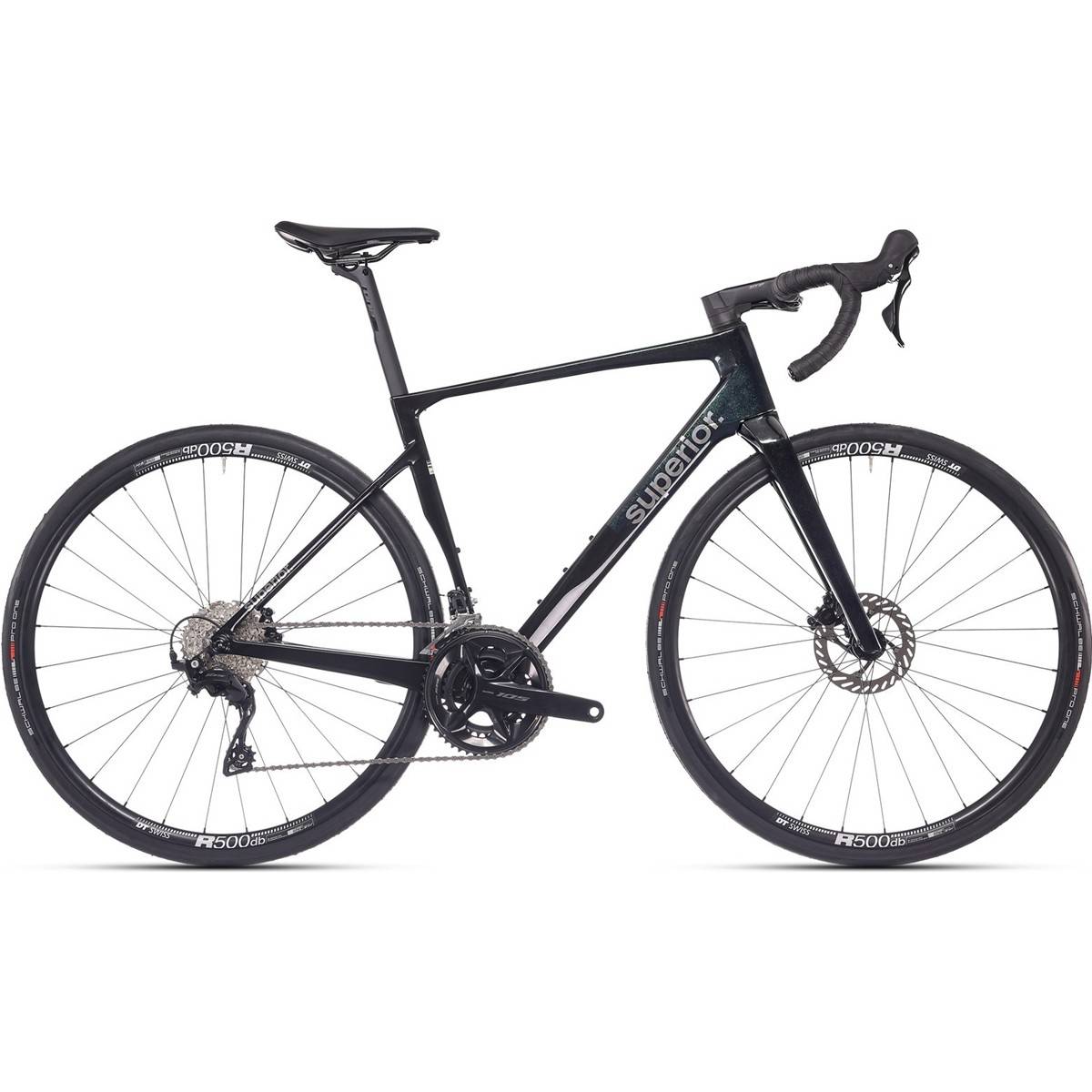Racercykel allround Superior XR 9.3 GF Gloss Emerald Black/Carbon XXL - Svart ( )