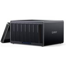 ORICO 8 Bay Tool-Free Aluminum Hard Drive Enclosure with 2 Build-in Fans HDD Docking Station for Small Business Data Backup