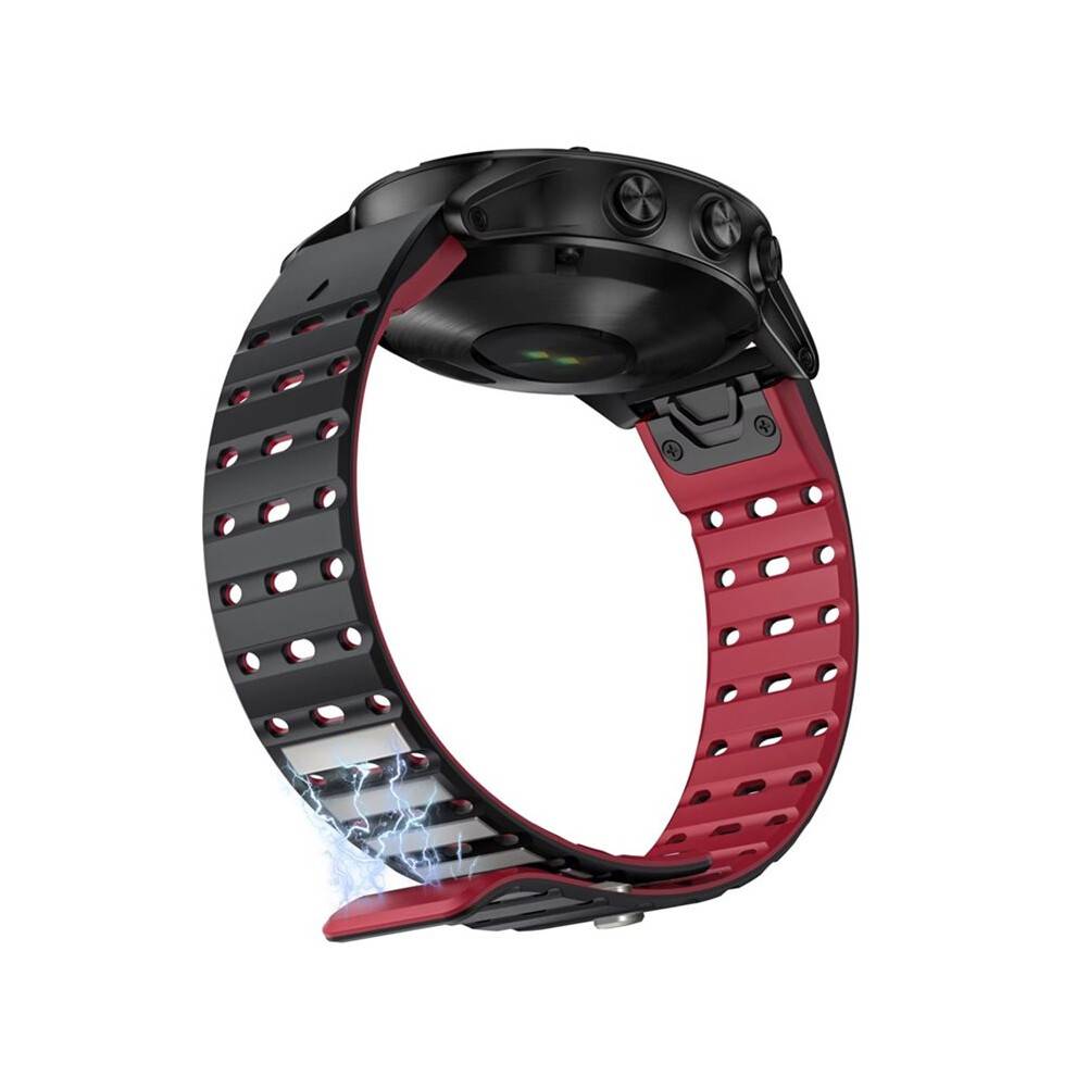 Soft Silicone Magnetic Watch Band for Sportwatch 22mm Quick Fit Strap for Fenix E/8 7/6/5/Forerunner 965/955 C