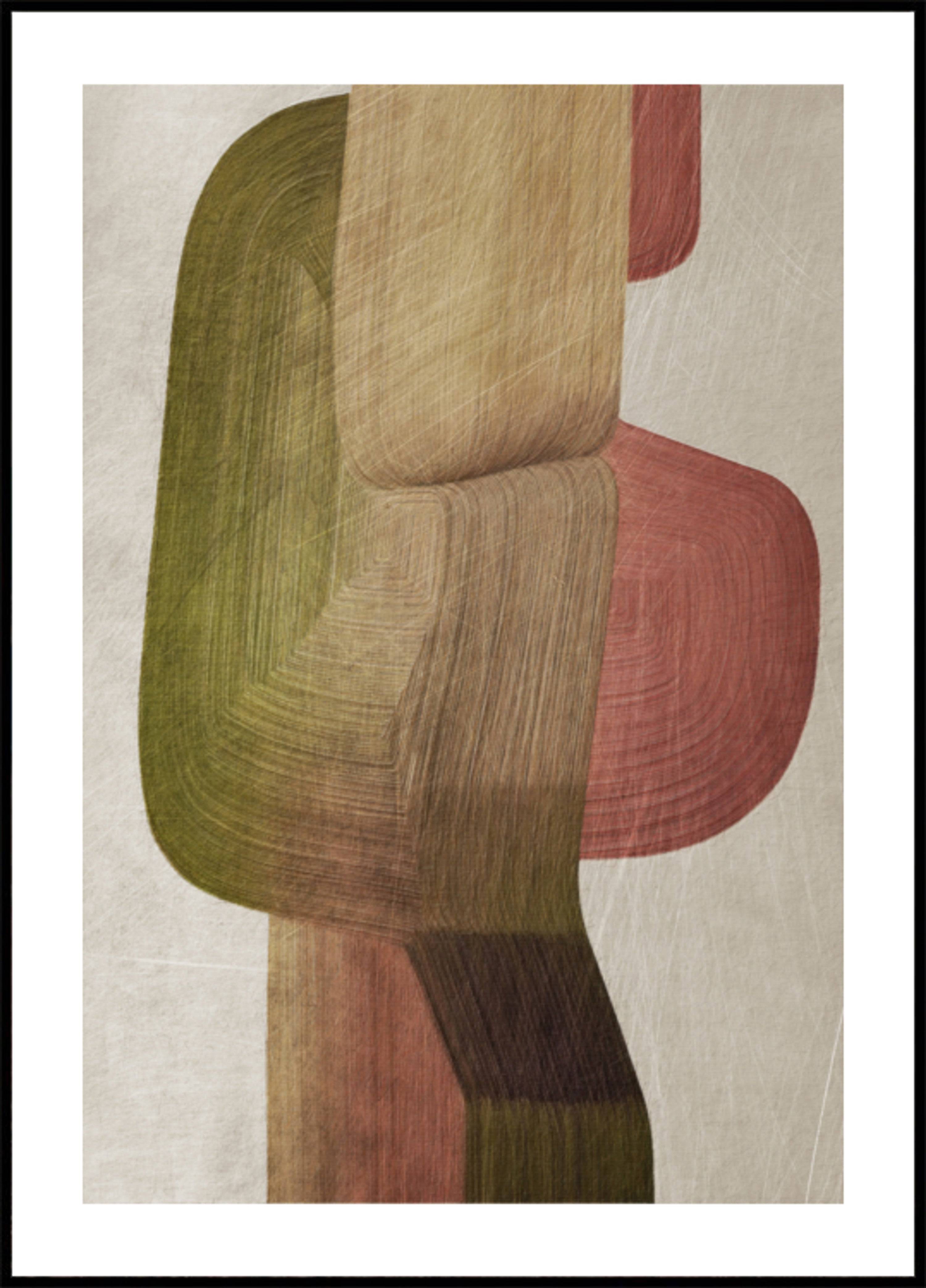 Earthy Abstract Shapes (30x40) - Plakater > Abstrakta Posters, Japandi, BD