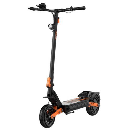 Fynzo T11 Foldable Electric Scooter, 1100W Peak Motor, 48V 15.6Ah Battery, 45km/h Max Speed, 60km Range, Dual Swingarm Suspension, 10"×2.5" Tubeless Tire, E-ABS & Dual Disc Brakes, NFC Unlock, IP54, 2.0" LCD Display