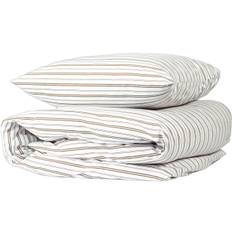 Magasin Percale Stripe 140x220cm 180tc Taupe Grey 0008 Sengetøj