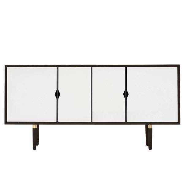 Andersen Furniture S7 skænk - Sort - Hvide fronter