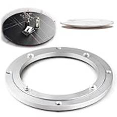 Duchunsheng Lazy Susan skivspelare lager 30 cm 40 cm 50 cm 61 cm 81 cm matrum baslager, kraftigt bordslager, 360° manuellt svängbart justerbart matbord, aluminium roterande metall