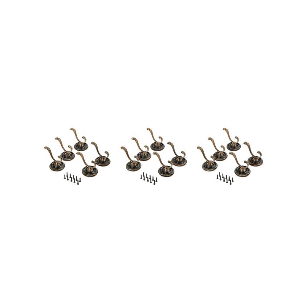 15Pcs Antique Door Hanger Hooks Vintage Bathroom Wall Hanger Hats Bag Keychain Zinc Alloy Hook Coat Wall Hooks