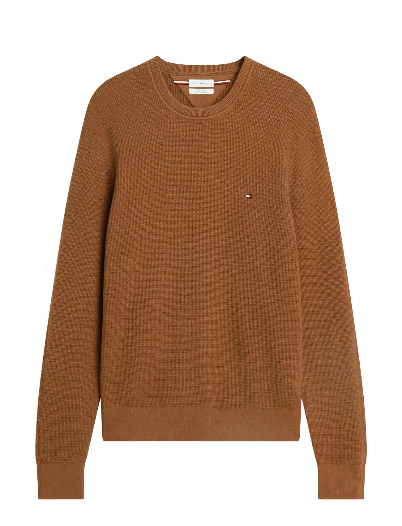 TOMMY HILFIGER Pima Ctn Cash Structure Crewneck | Brown | S