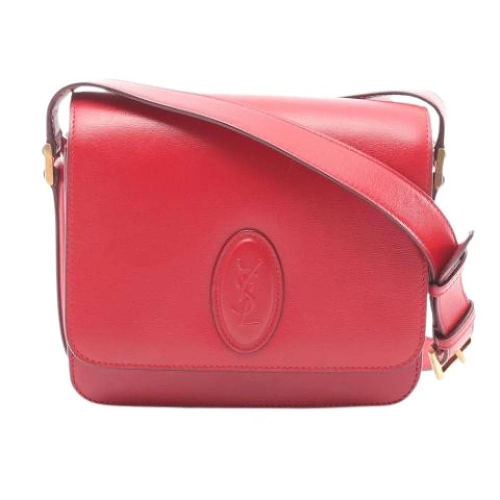 Saint Laurent Vintage Pre-owned Vintage Skuldertaske - Vintage - Dame - Rød - ONE SIZE - Uld
