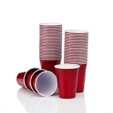 Red Cups 50x Plastmuggar - 0,4 liter