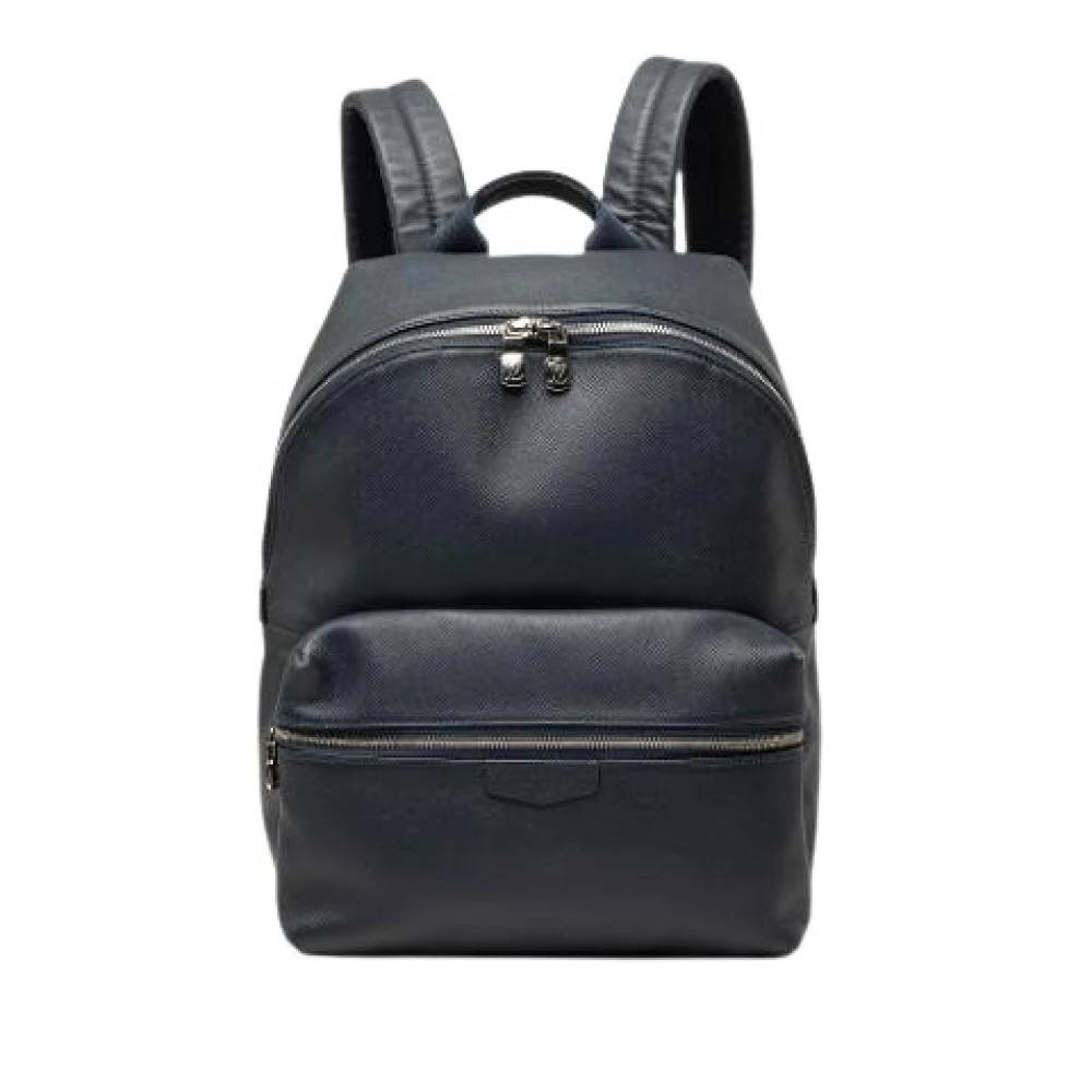 Louis Vuitton Vintage Pre-owned Taiga Discovery Backpack PM - Vintage - Herre - Blå - ONE SIZE - Læder