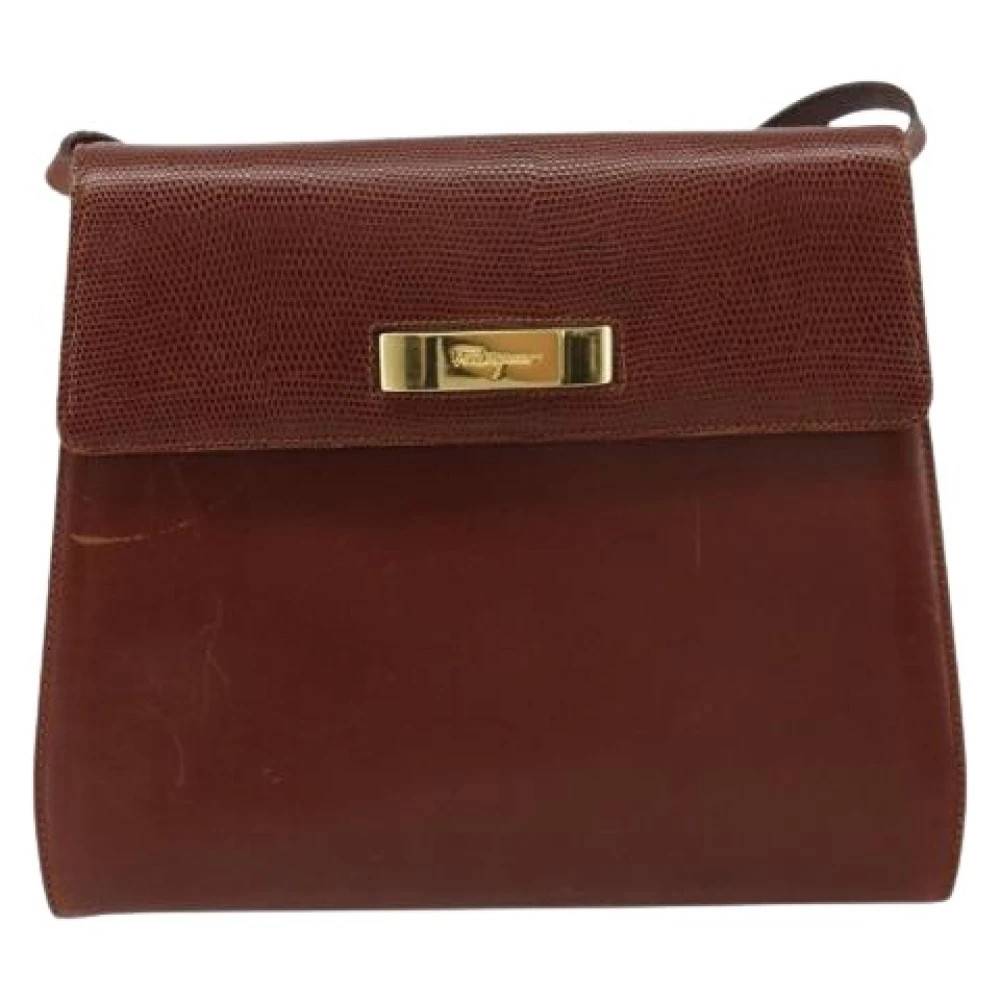 Salvatore Ferragamo Pre-owned - Pre-owned Gancini axelremsväska Vintage - Dam - ONE Size - Läder