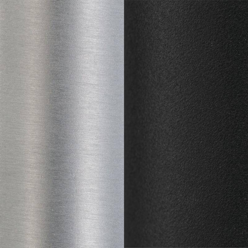 Cigaro væglampe PSM Lighting - Børstet aluminium / sort