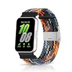 ZoRoll Armband kompatibelt med Samsung Galaxy Fit 3, flätat justerbart nylonmetallspänne ersättningsband kompatibelt med Samsung Galaxy Fit 3 – färgat, Samsung Galaxy Fit 3