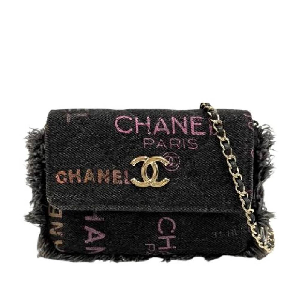 Chanel Vintage - Pre-owned Quilted Denim Fringe Crossbody Vintage - Dam - ONE Size - Denim
