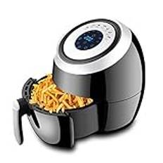 Air Fryer Multifunktionell Air Fryer Hushållsluft 5,5 liter rökfri elektrisk fritös med stor kapacitet Byt ut fritös (färg: svart, storlek: 35,8x30,2x35,4 cm) (svart 35,8x30,2x35,4 cm) (svart