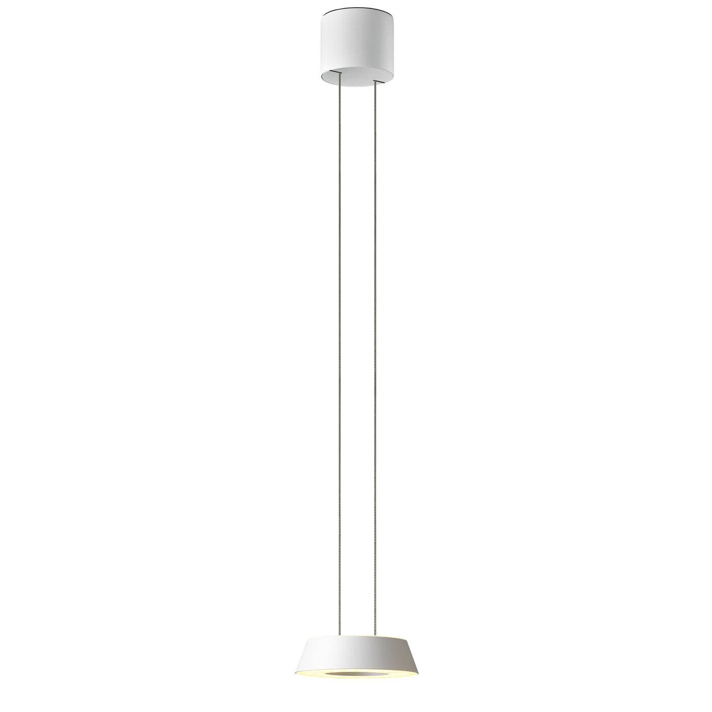 Glance LED pendel med gemt hejs Oligo - Mat hvid