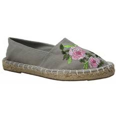 Move By Melton - Espadrillos med broderede blomster - Cool Sko - Grå - 33