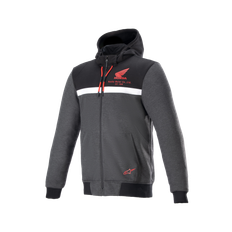 Alpinestars Honda Chrome Street MC-Hoodie Svart-Melange Röd M