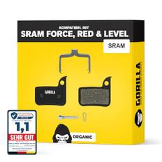 Performance Bremsbeläge für SRAM Red Apex Rival Force Rival Level Ultimate TLM Bremsanlagen I Organisch I 1 Paar I Starke Bremskraft & langlebig I Gorilla Bikes Scheibenbremsbeläge für Rennräder