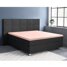 Lagen i satin til topmadras, pink 140 x 200 cm