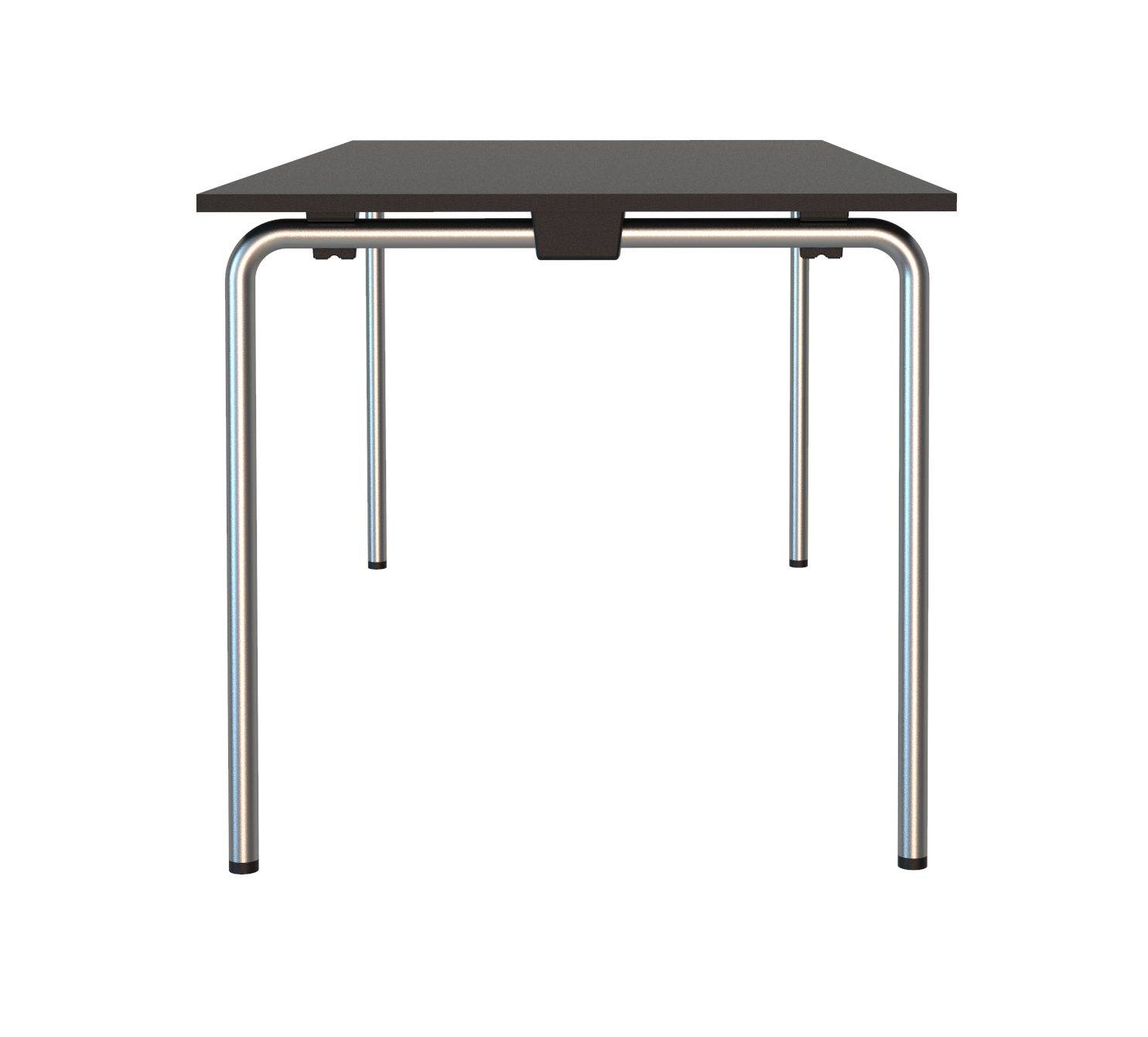 Randers + Radius Foldebord, med ABS kant - Ø80 cm HPL Laminat Lys Grå Sort 120 cm.