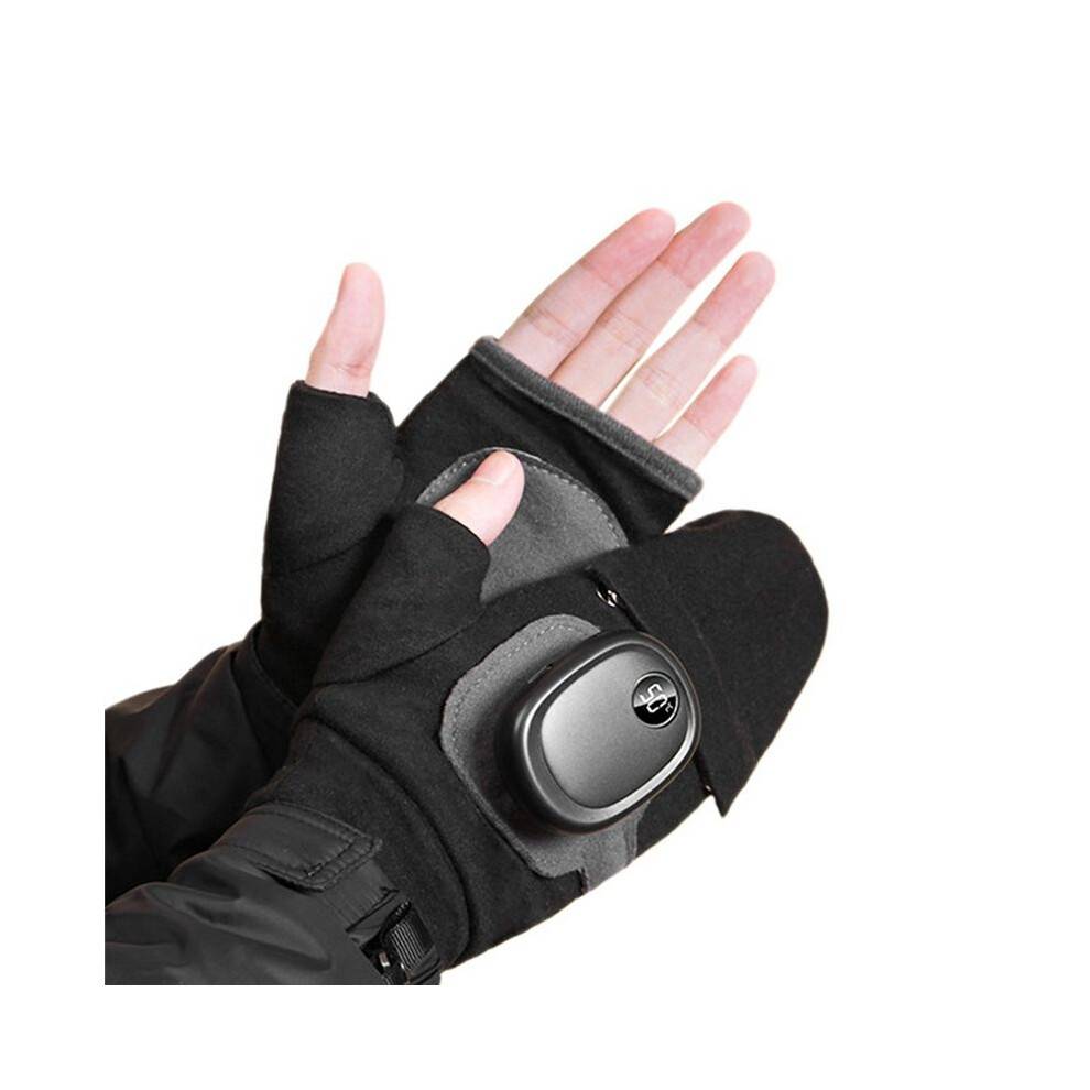 Heated Gloves, USB Rechargeable Hand Warmers Gloves, Winter Full-Finger Glove for Women Warm (Black)