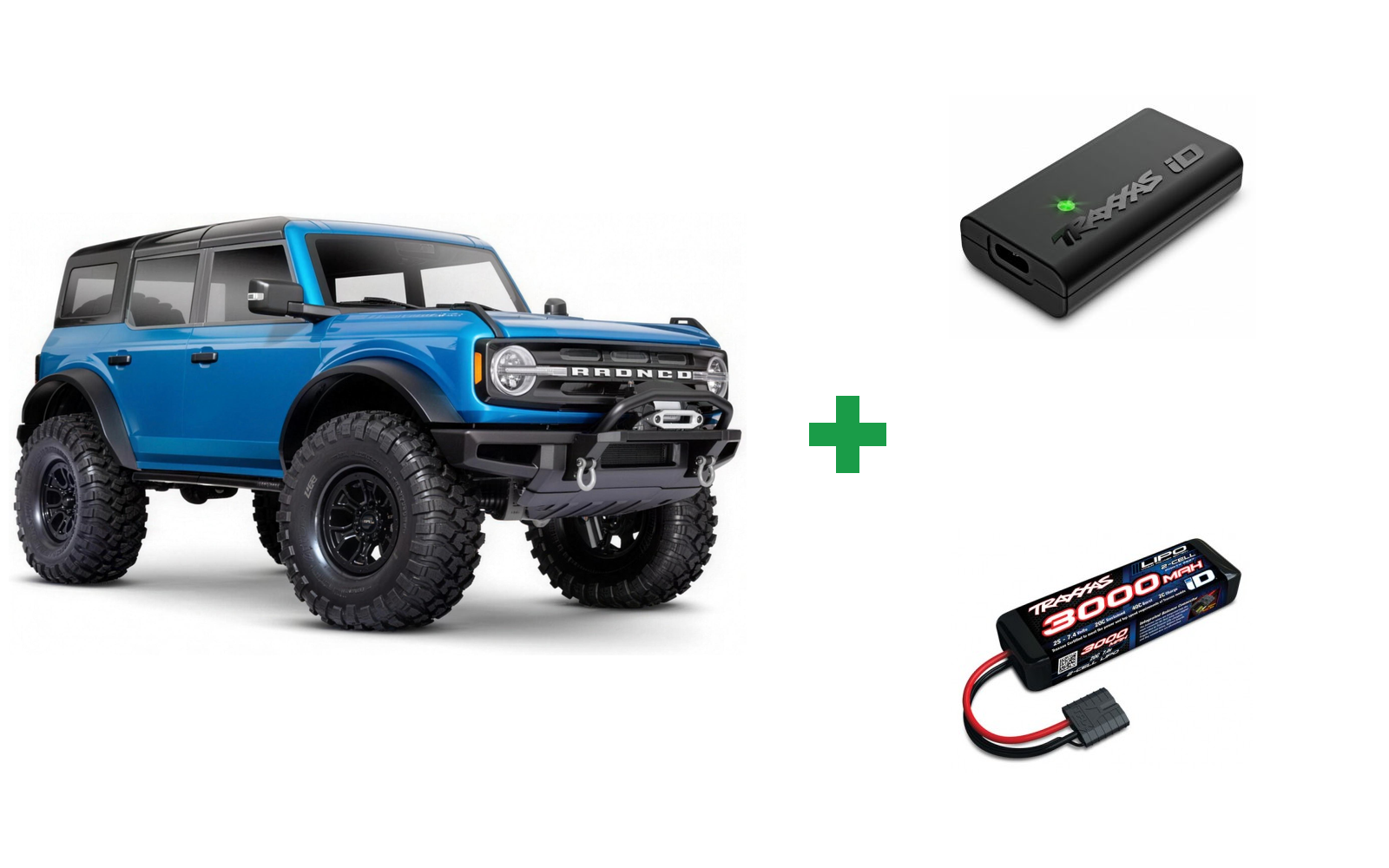 Traxxas 92076-4 TRX-4 Ford Bronco 2021 Crawler RTR - Blue / Kompletpakke – alt inkluderet og klar til brug