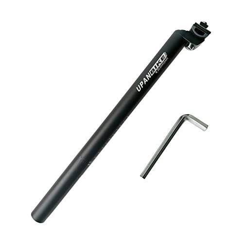 UPANBIKE Extra lång sadelstolpe på 450 mm i aluminiumlegering med mikrojusteringssprång (φ 30,9 mm)