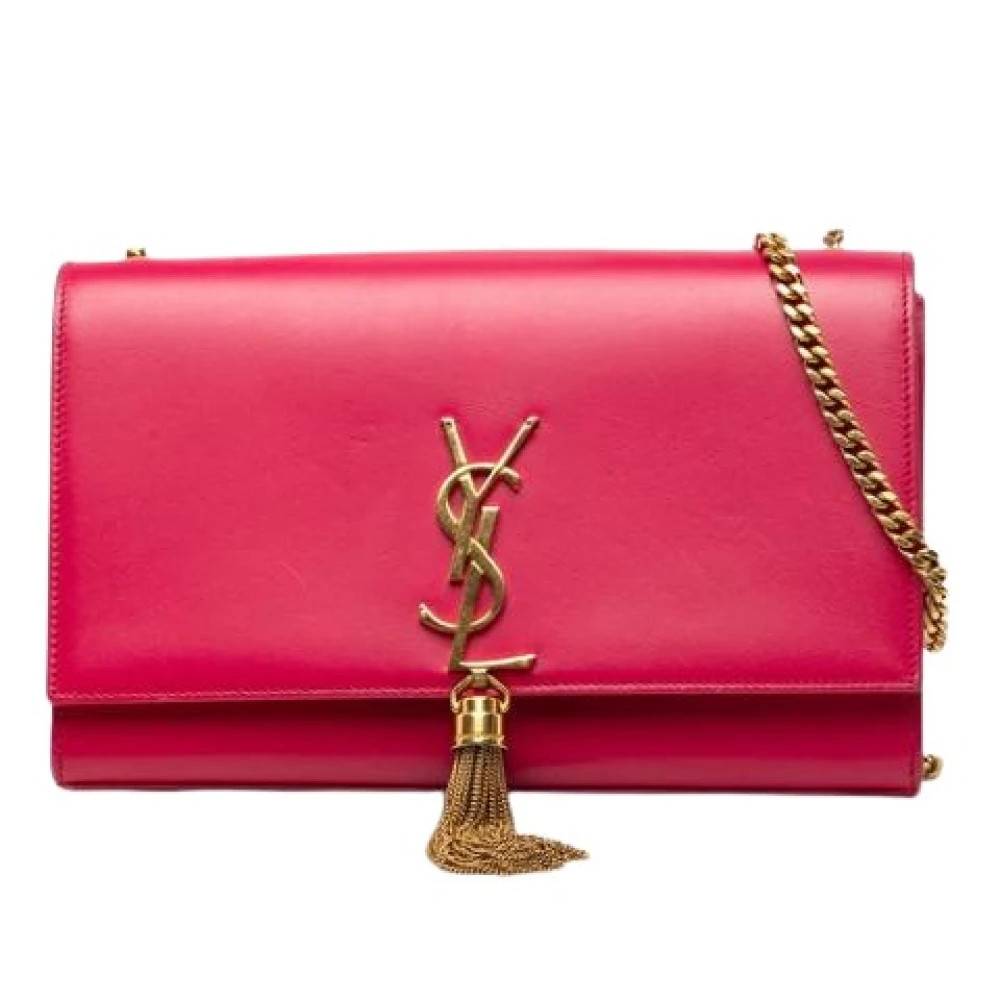 Saint Laurent Vintage Pre-owned Vintage Skuldertaske - Vintage - Dame - Lyserød - ONE SIZE - Uld