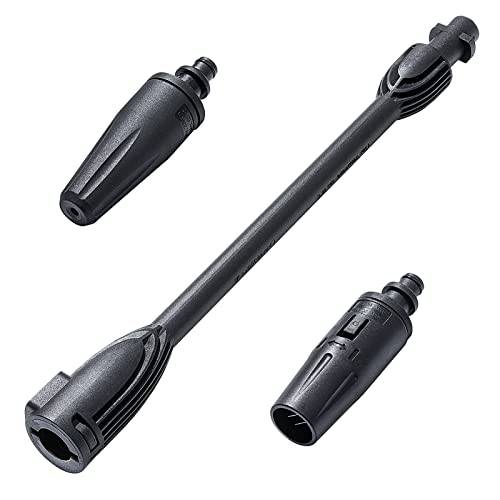 YUET Högtryckstvätt Lance för Kärcher-serien – Dual-Function Dirt Blaster sprutpistol med justerbart munstycke, roterande förlängning och ersättningsmunstycken för Kärcher K2 K3 K4 K5 K6 K7